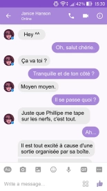Discussion avec Janice : page 1