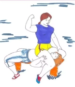 ANOTHER EROTIC GIRL WRESTLING : page 51
