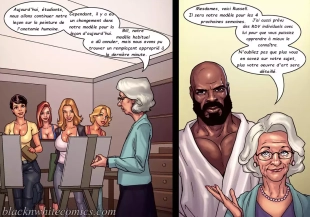 hentai Cours de peinture Blackandwhite