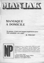Novel Press - Maniak - 012 - Maniaque à domicile : page 3